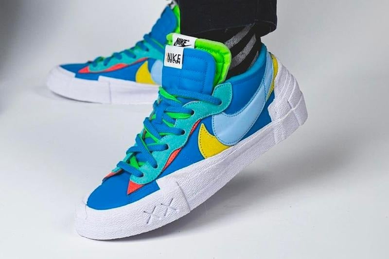 Giày Nike KAWS x sacai x Blazer Low 'Neptune Blue' DM7901-400 - Ảnh 4