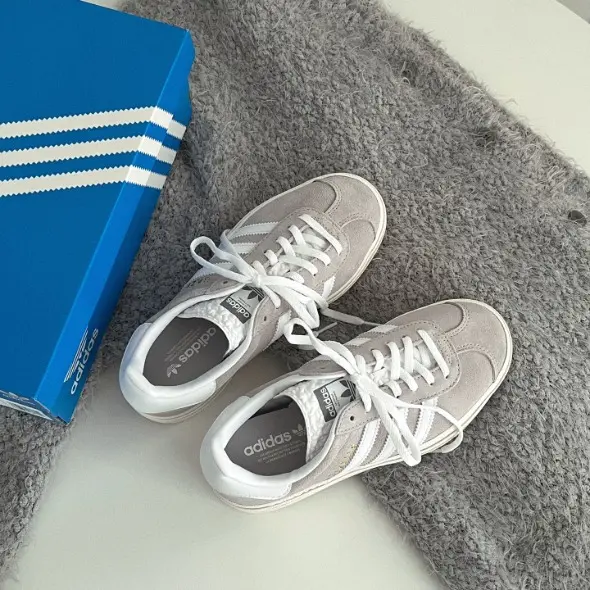 Giày Adidas Gazelle Bold 'Grey White' HQ6893 - Ảnh 5
