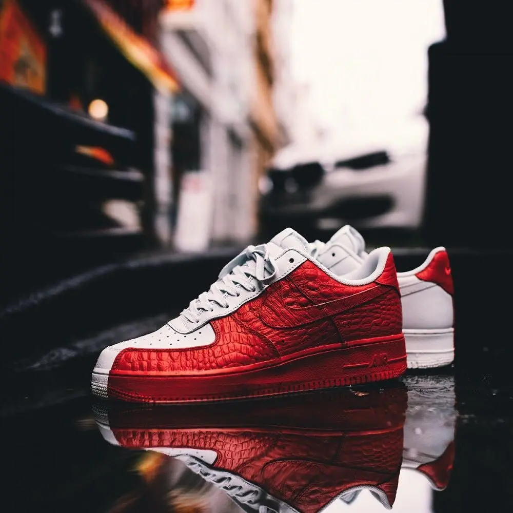 Giày Nike Air Force 1 Low Split Grey Red 905345-005 - Ảnh 5
