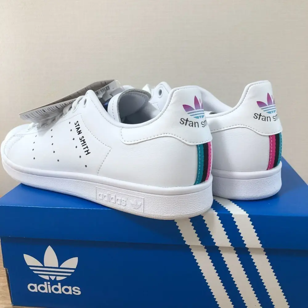 Giày Adidas Stan Smith White Rainbow FX3517 - Ảnh 5