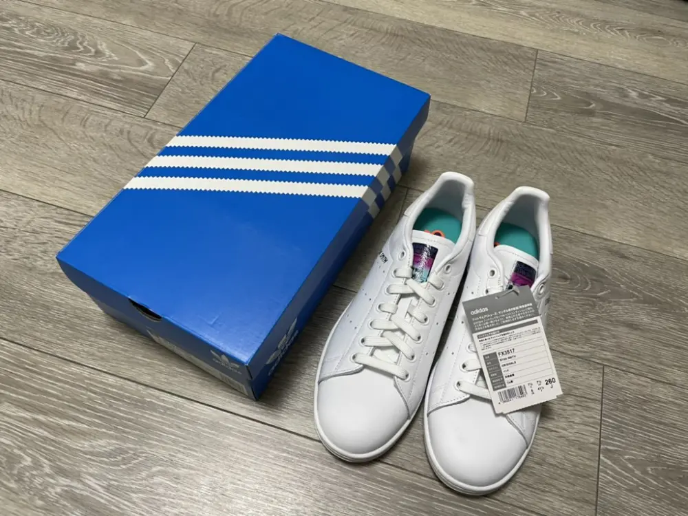 Giày Adidas Stan Smith White Rainbow FX3517 - Ảnh 6