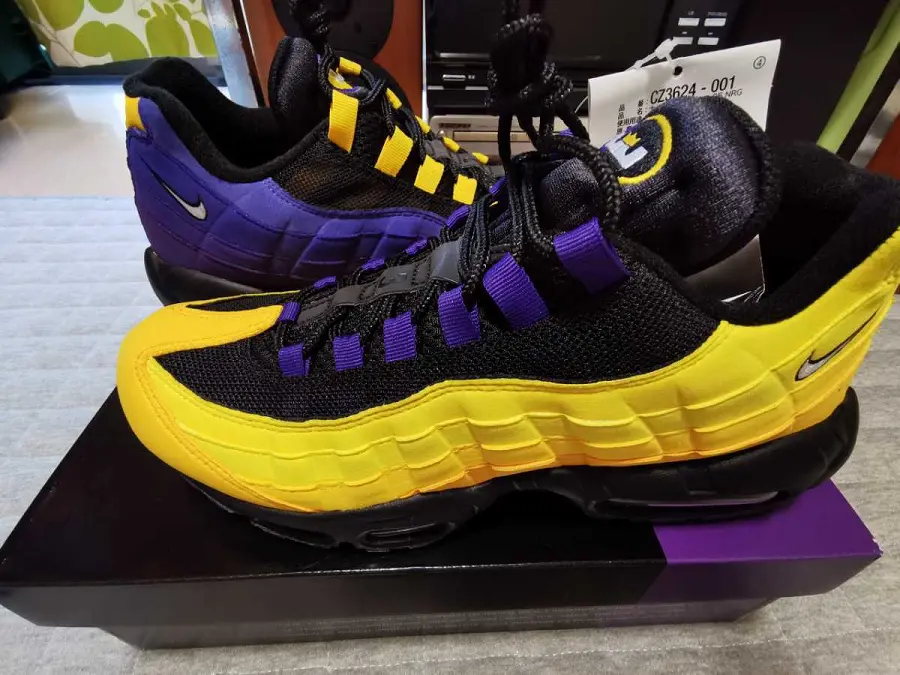 Giày Nike LeBron James x Air Max 95 NRG 'Lakers' CZ3624-001 - Ảnh 5
