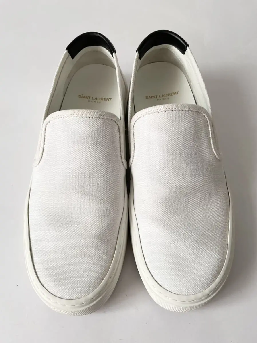 Giày Saint Laurent Venice Slip On Optic White 585742GUZ209061 - Ảnh 4