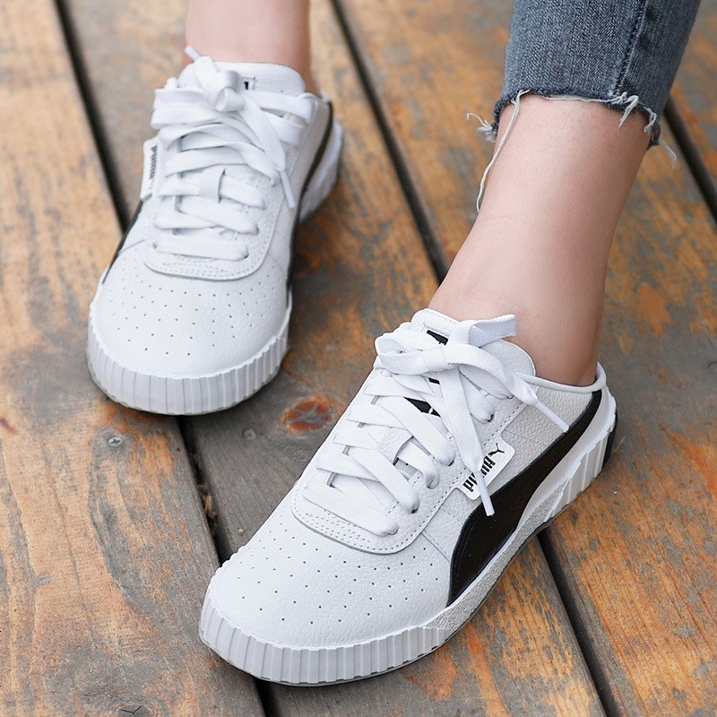 Giày Puma Cali Slip On Lace Up 'White Black' 370484-05 - Ảnh 3