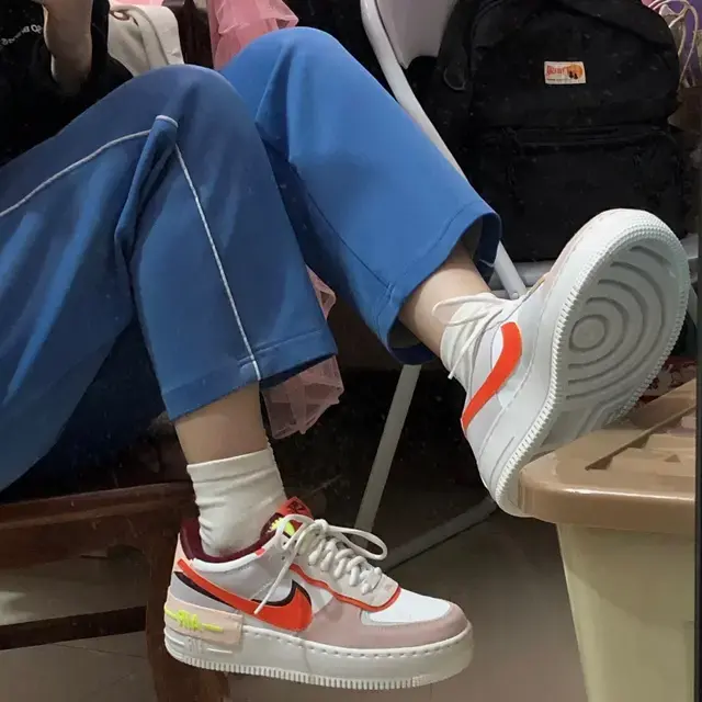 Giày Nike Wmns Air Force 1 Shadow 'Team Red Orange Pearl' CU8591-600 - Ảnh 5