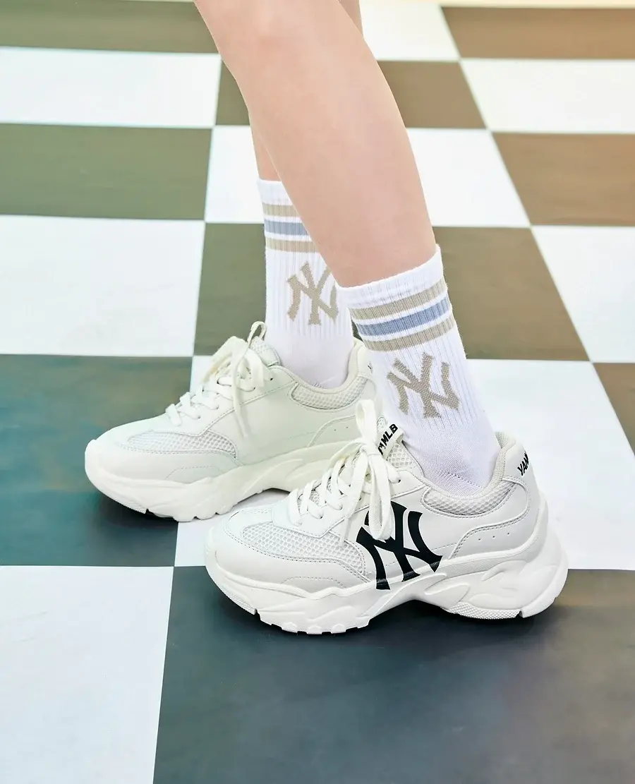 Giày MLB Bigball Chunky Mesh New York Yankees 'White' 3ASHCE12N-50CRS - Ảnh 7