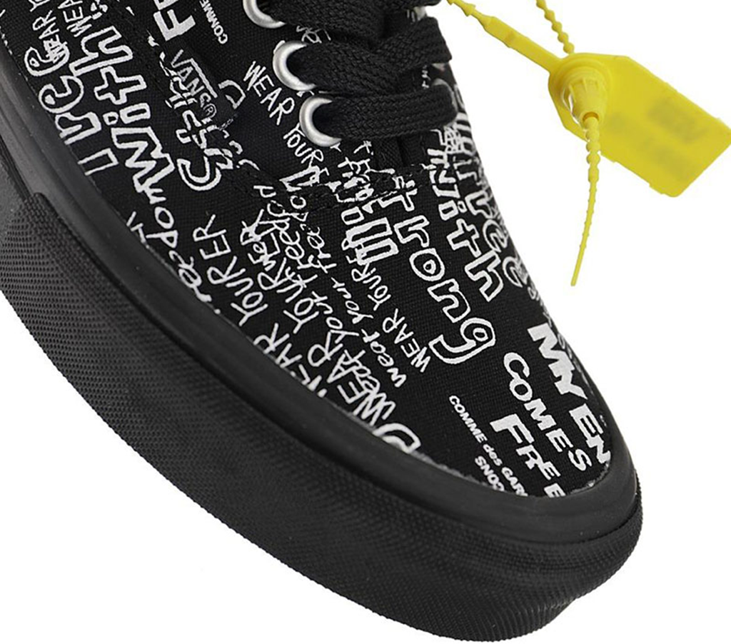Giày Vans Comme des Garçons x Authentic LX 'Graffiti - Black' VN0A33TASO7 - Ảnh 3