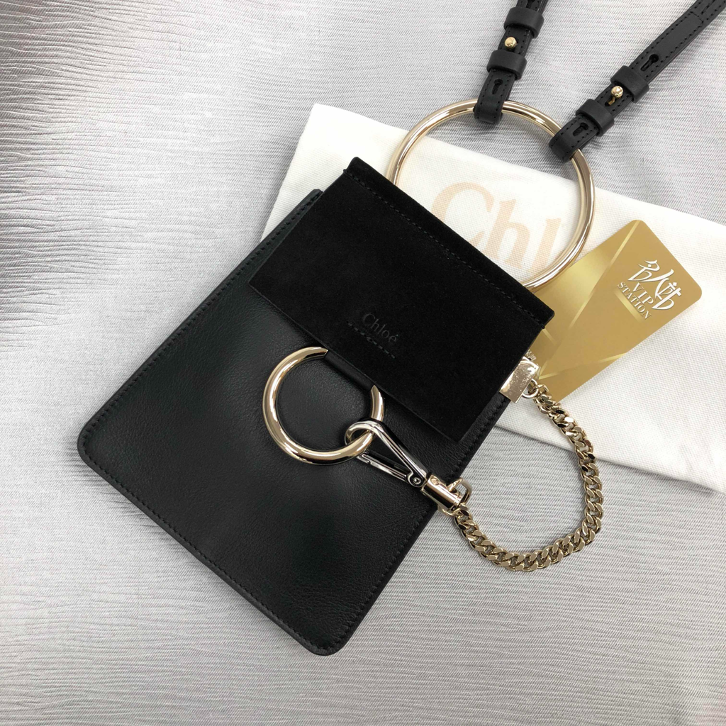 Túi Chloé Faye Small Bracelet Bag 'In Smooth & Suede Calfskin' CHC17WS320H2O001 - Ảnh 4