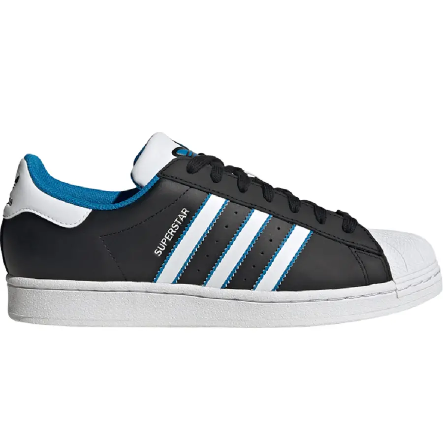 Giày Adidas Superstar 'Black Bright Blue' ID4672