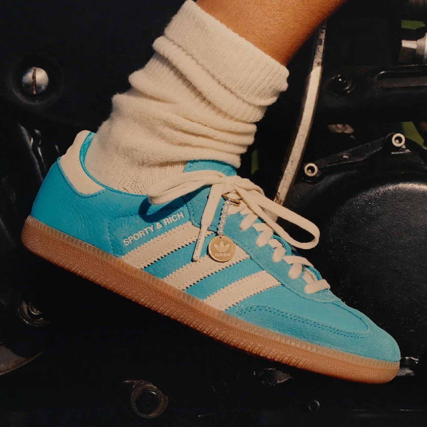 Giày Adidas Sporty & Rich x Samba OG 'Blue Rush' IE6975 - Ảnh 2