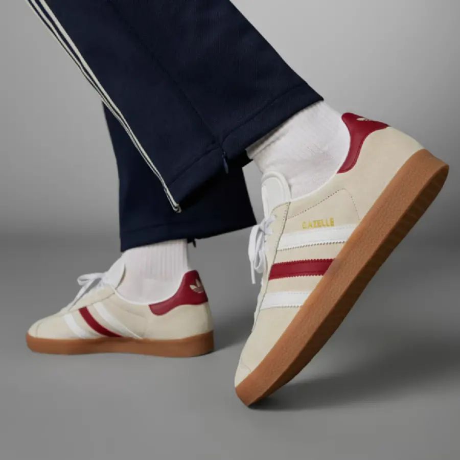 Giày Adidas Gazelle ‘Aluminum Collegiate Burgundy’ IG0672 - Ảnh 3