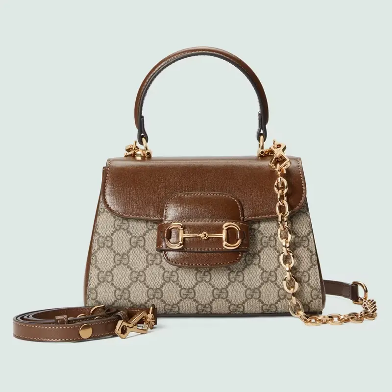 Túi Gucci Horsebit 1955 Mini Bag 'Light-Brown' 703848-9AAAJ-8563 - Ảnh 6
