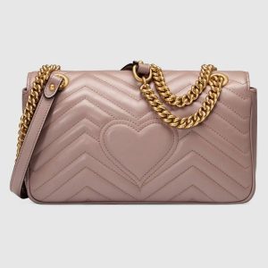 Alternative view of Túi Gucci GG Marmont Matelassé Shoulder Bag Dusty Pink Leather 443497 DTDIT 5729