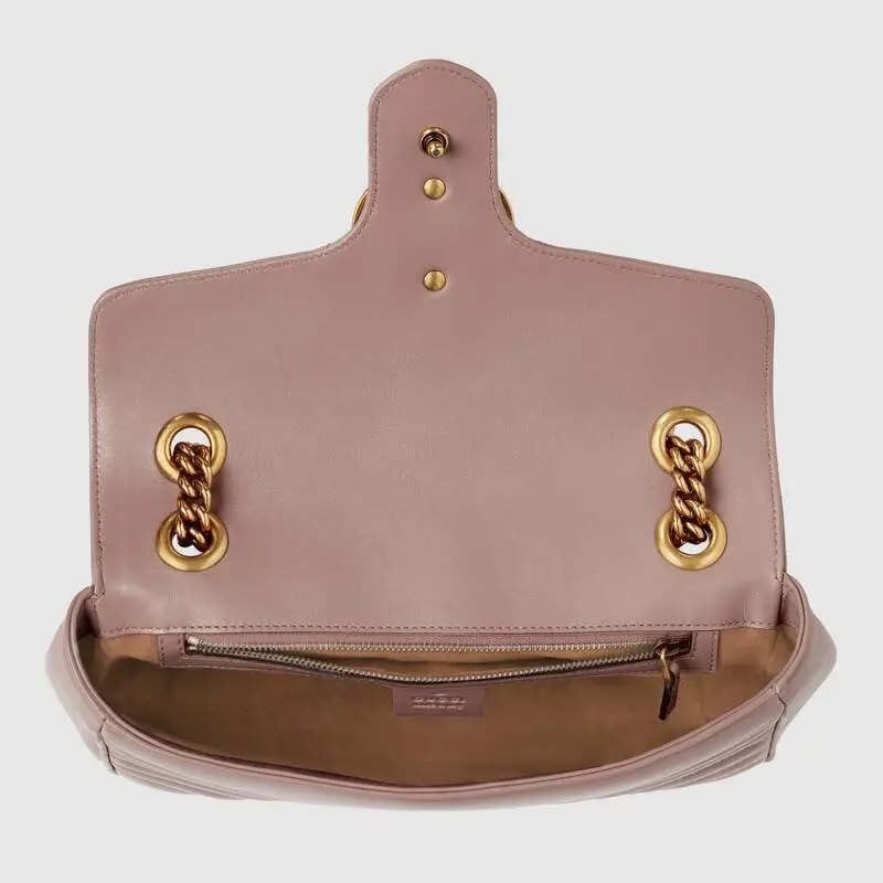Túi Gucci GG Marmont Matelassé Shoulder Bag Dusty Pink Leather 443497 DTDIT 5729 - Ảnh 6