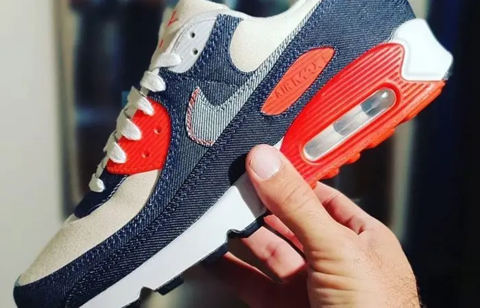 Giày Nike Denham x Air Max 90 'Infrared' CU1646-400 - Ảnh 6