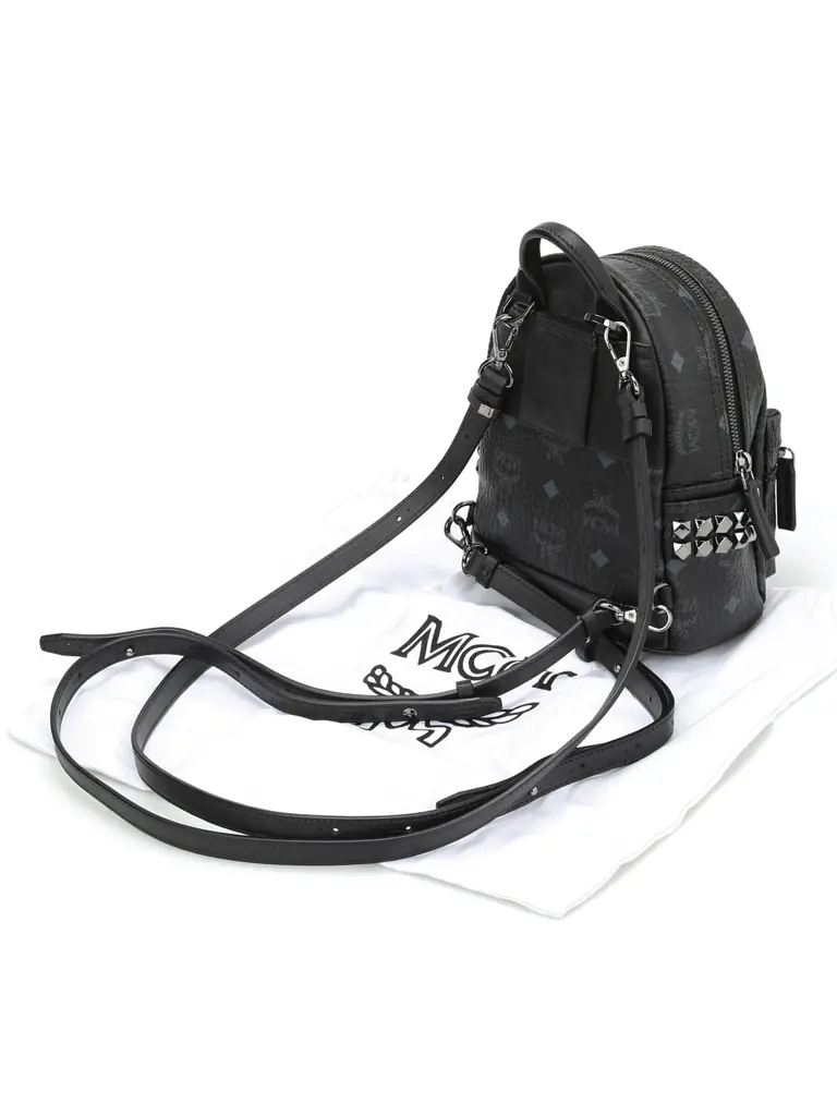 Balo MCM Stark Backpack Visetos 'Black' MMK6SVE92BK001 - Ảnh 3