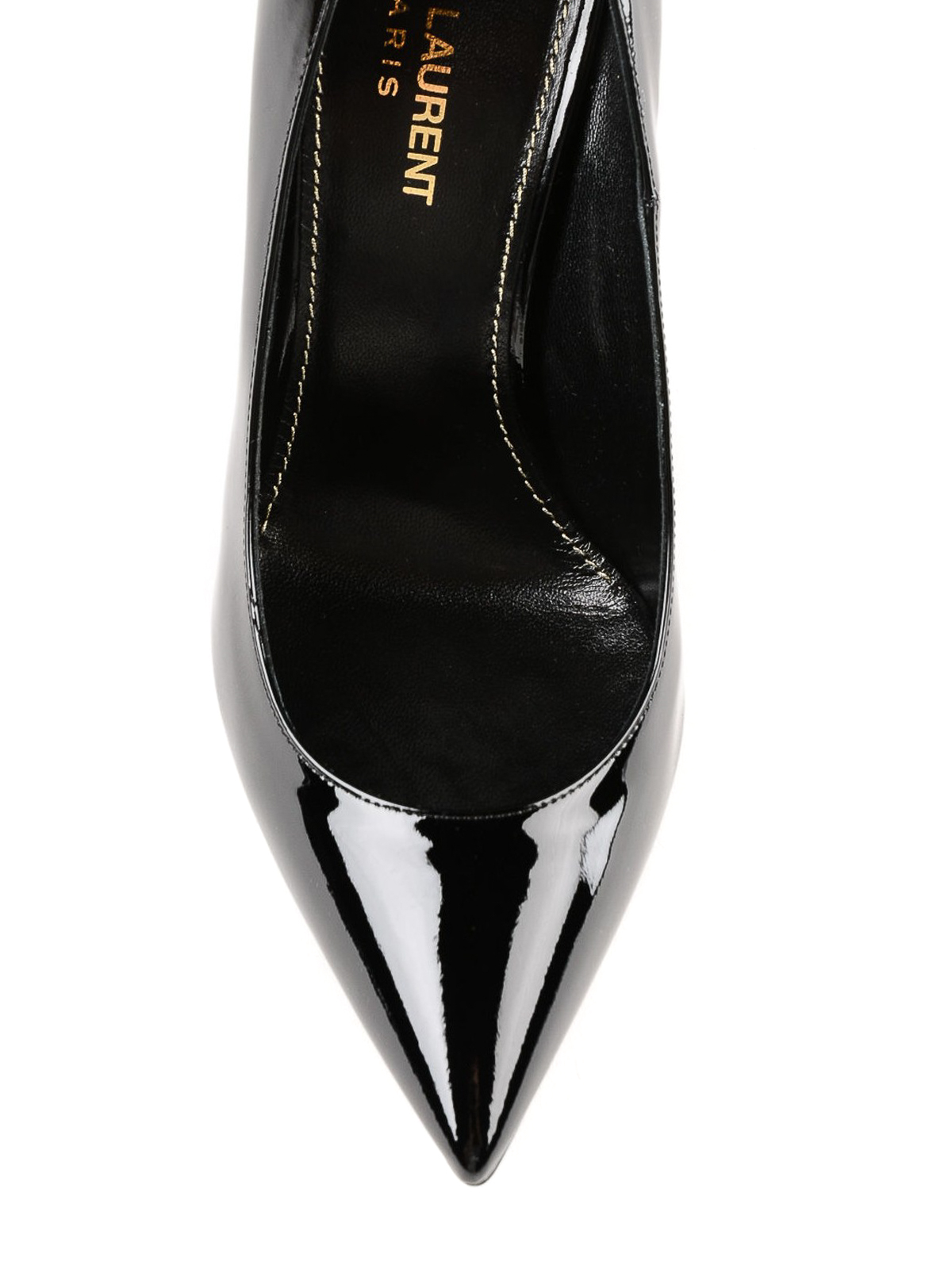 Giày Saint Laurent Opyum Pumps Patent Leather Black Heel 4720110NPVV1000 - Ảnh 3
