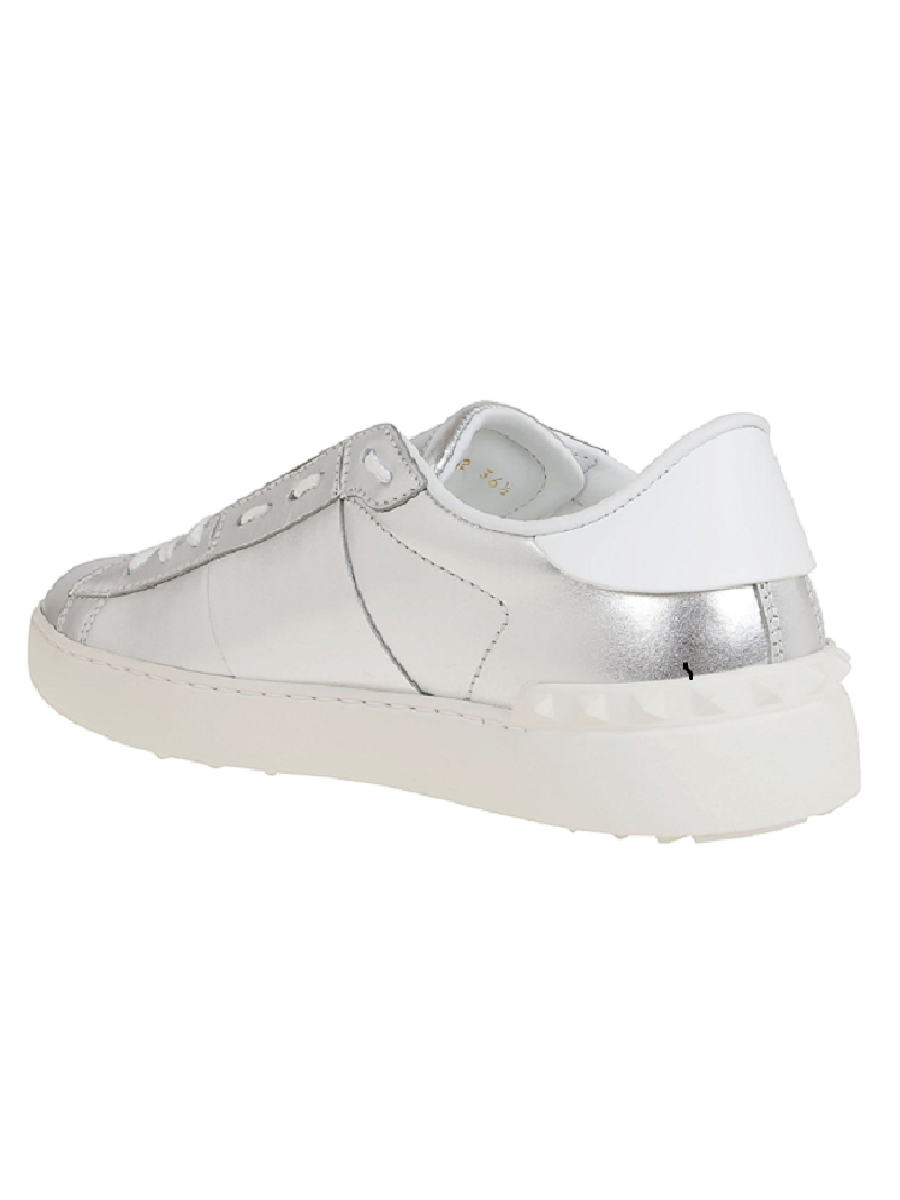 Giày Valentino Open Metallic Leather Sneakers UW2S0781ASZAB5 - Ảnh 7