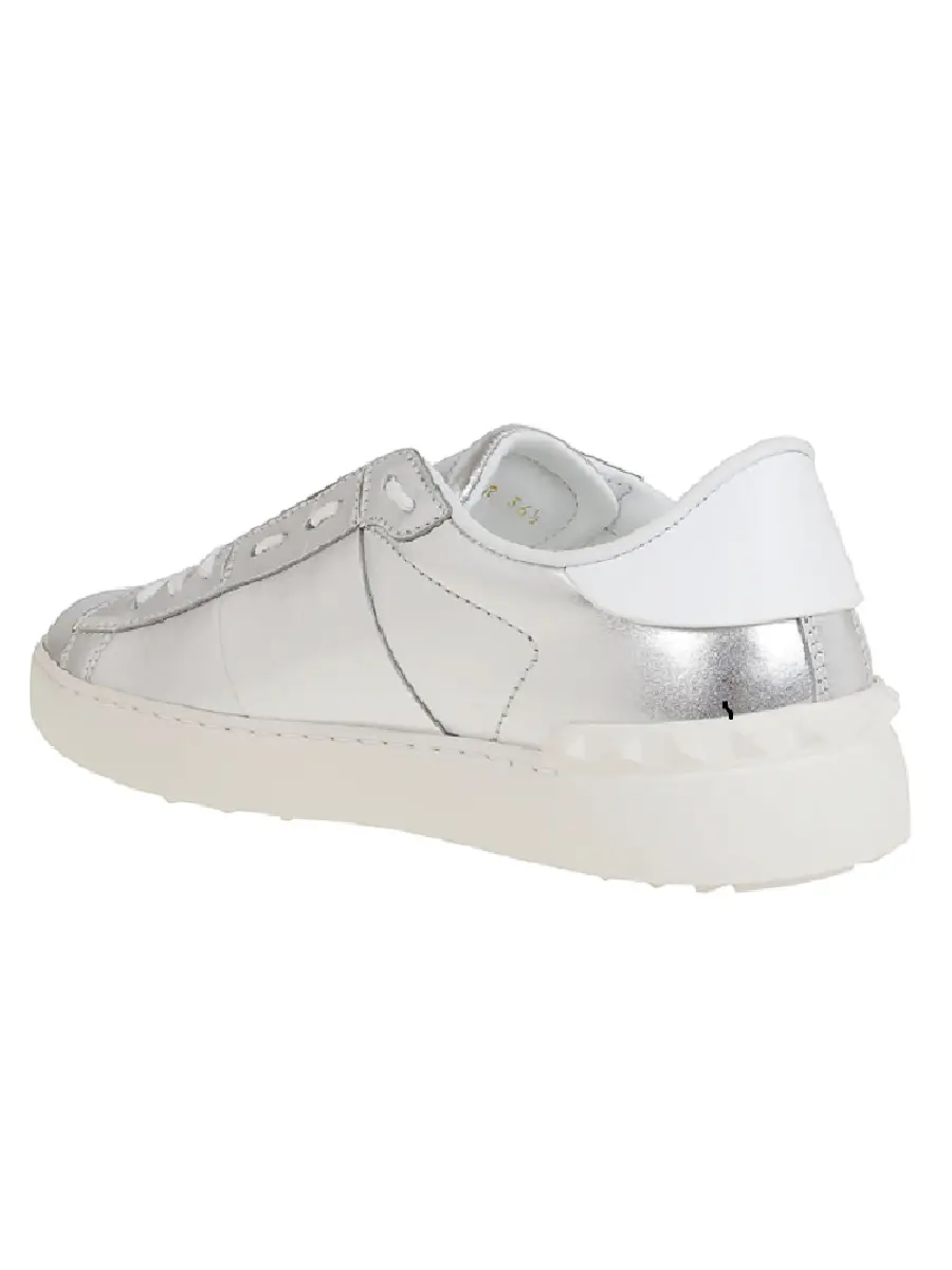 Giày Valentino Open Metallic Leather Sneakers UW2S0781ASZAB5 - Ảnh 7