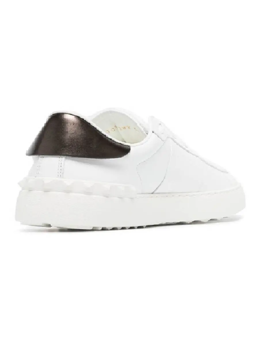 Giày Valentino Gavarani Women's White Leather Sneakers UW2S0781PSTA01 - Ảnh 3