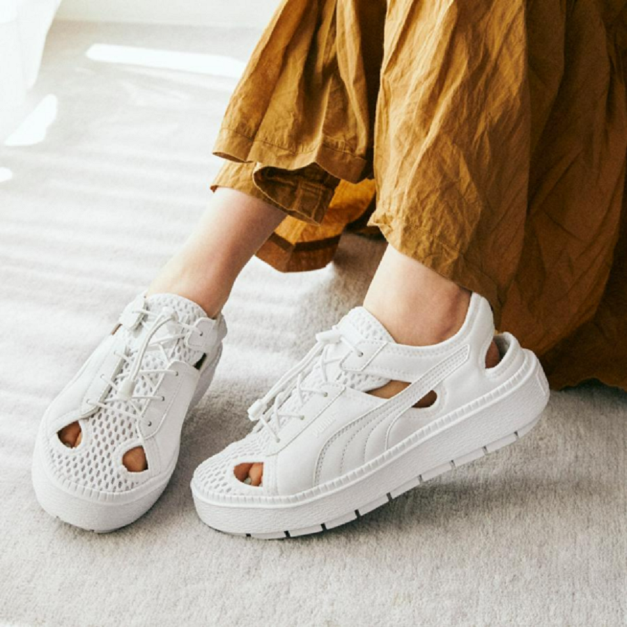 Dép Puma Platform Trace Lite Mule ‘White’ 382872-02 - Ảnh 2