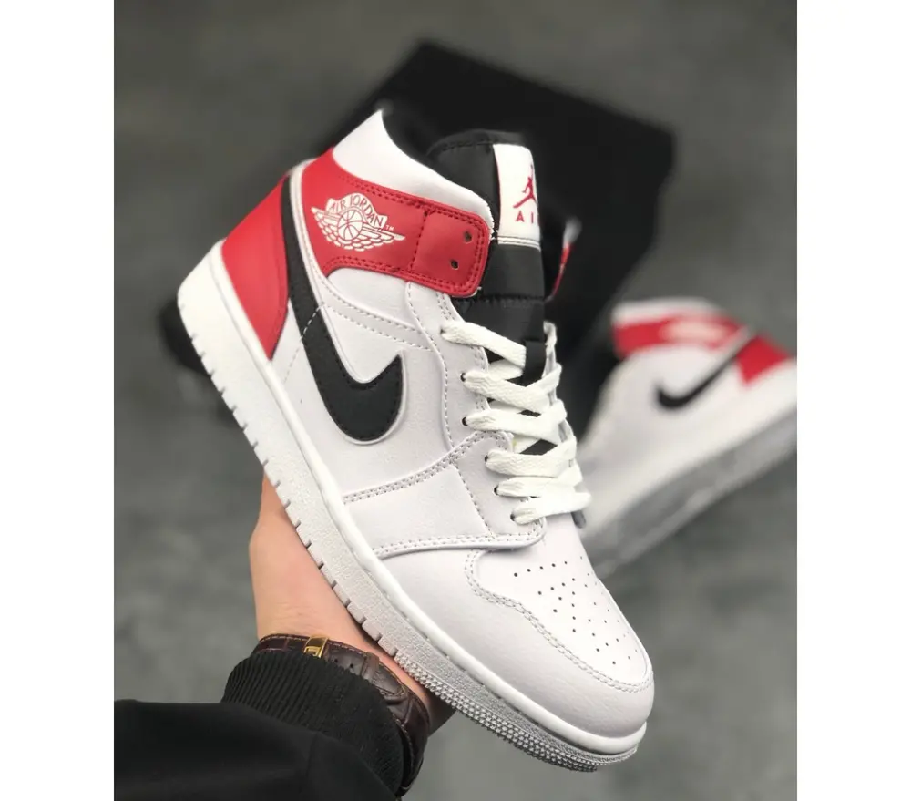 Giày Nike Air Jordan 1 Mid 'White Chicago Remix' 554724-116 - Ảnh 3