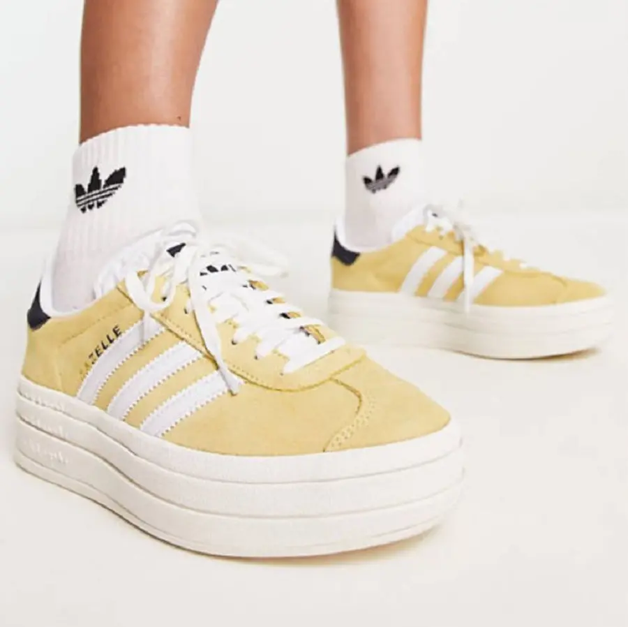 Giày Adidas Gazelle Bold 'Almost Yellow' HQ6891 - Ảnh 5