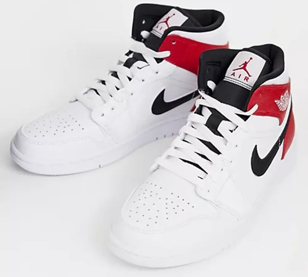 Giày Nike Air Jordan 1 Mid 'White Chicago Remix' 554724-116 - Ảnh 5