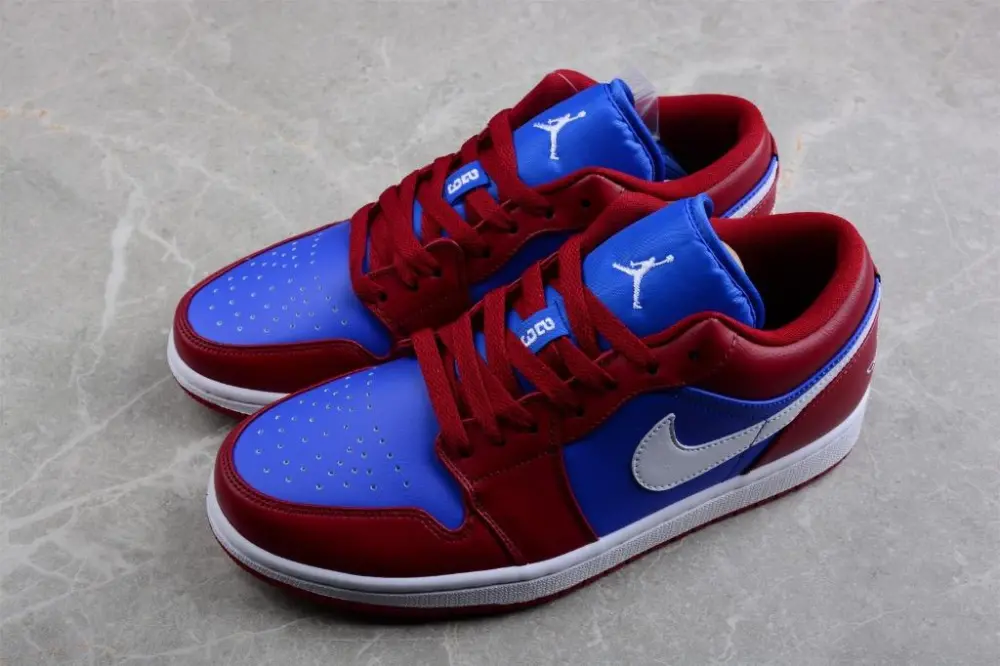 Giày Nike Wmns Air Jordan 1 Low 'Red Blue' DC0774-604 - Ảnh 6
