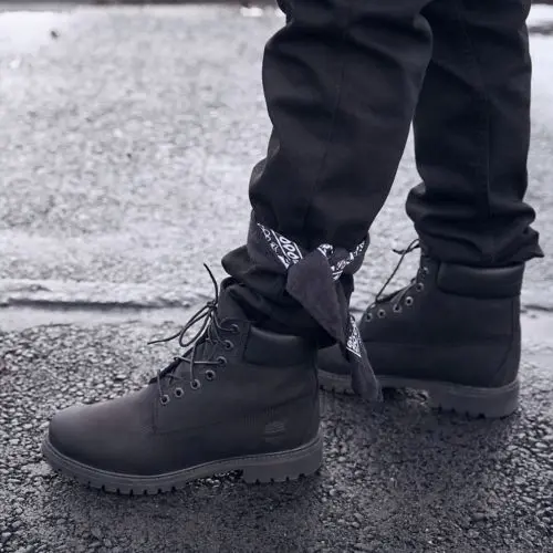 Giày Timberland 6 Inch Premium Junior 'Black' TB012907 - Ảnh 4
