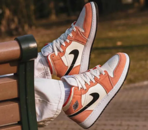 Alternative view of Giày Nike Air Jordan 1 Mid SE 'Orange Suede' DV1336-800