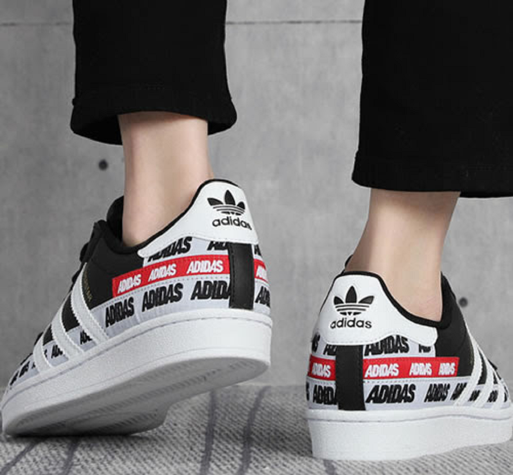 Giày Adidas Superstar 'Wordmark Heel Stripe Core Black' FX5559 - Ảnh 2