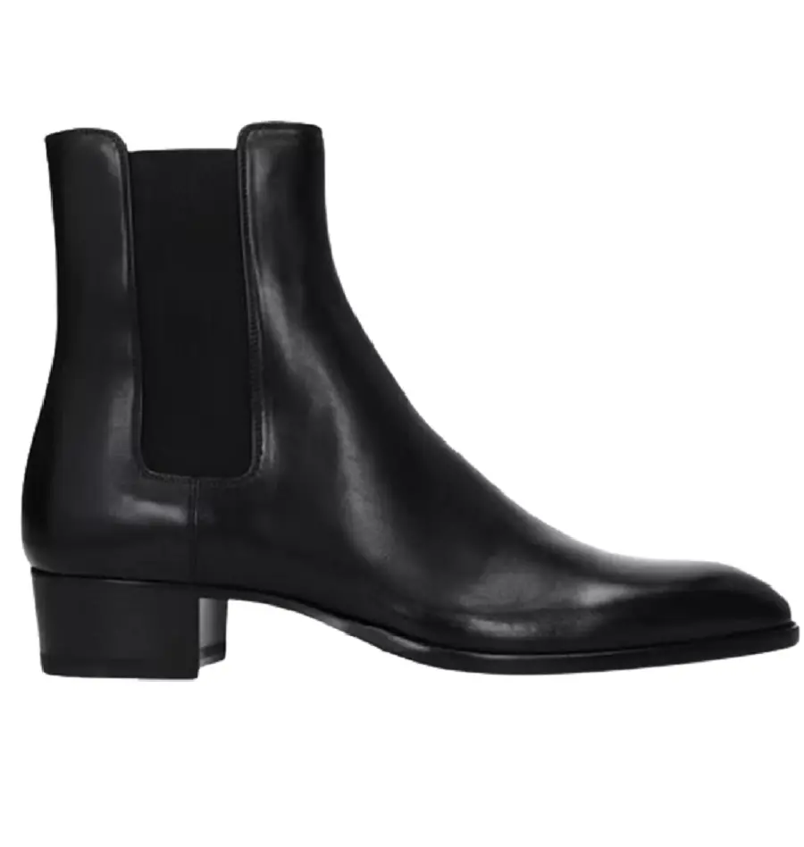 Giày Saint Laurent Wyatt Chelsea Boots In Smooth Leather 'Black' 6341941YL001000