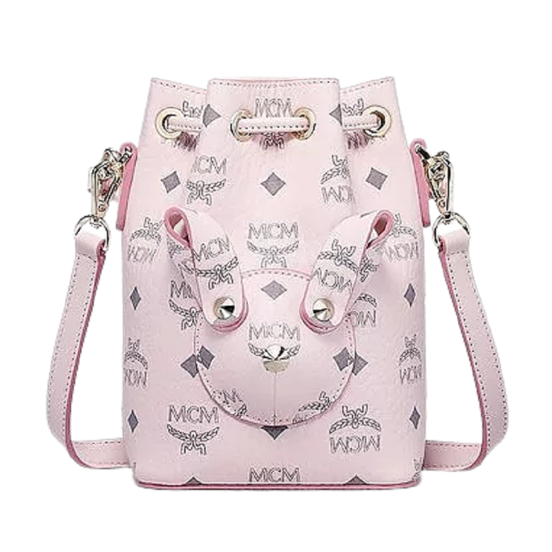 Túi MCM Zoo Rabbit Bucket Bag in Visetos MWDBSXL02QH001