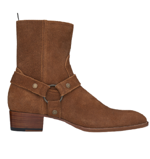 Giày Saint Laurent Wyatt Harness Boots Suede 'Nut' 443190BPN005710
