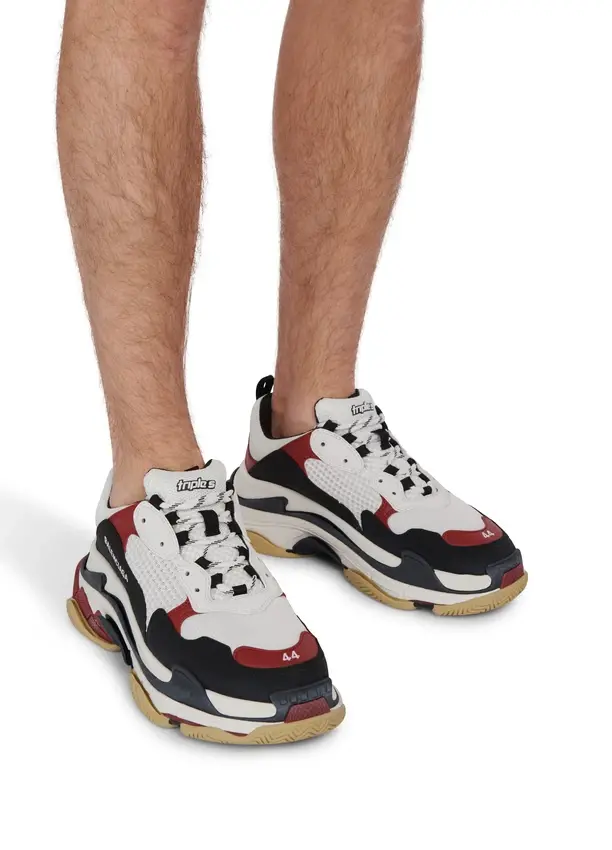 Giày Balenciaga Triple S Sneaker Black Crimson 536737 W09OM 1073 - Ảnh 5
