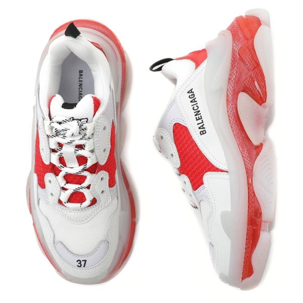 Giày Balenciaga Triple S Clear Sole Red 544351 W09OH 6506 - Ảnh 3