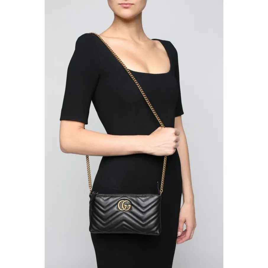 Túi Gucci GG Marmont Matlassé Cross Body Bag 443447 DRW1T 1000 - Ảnh 5