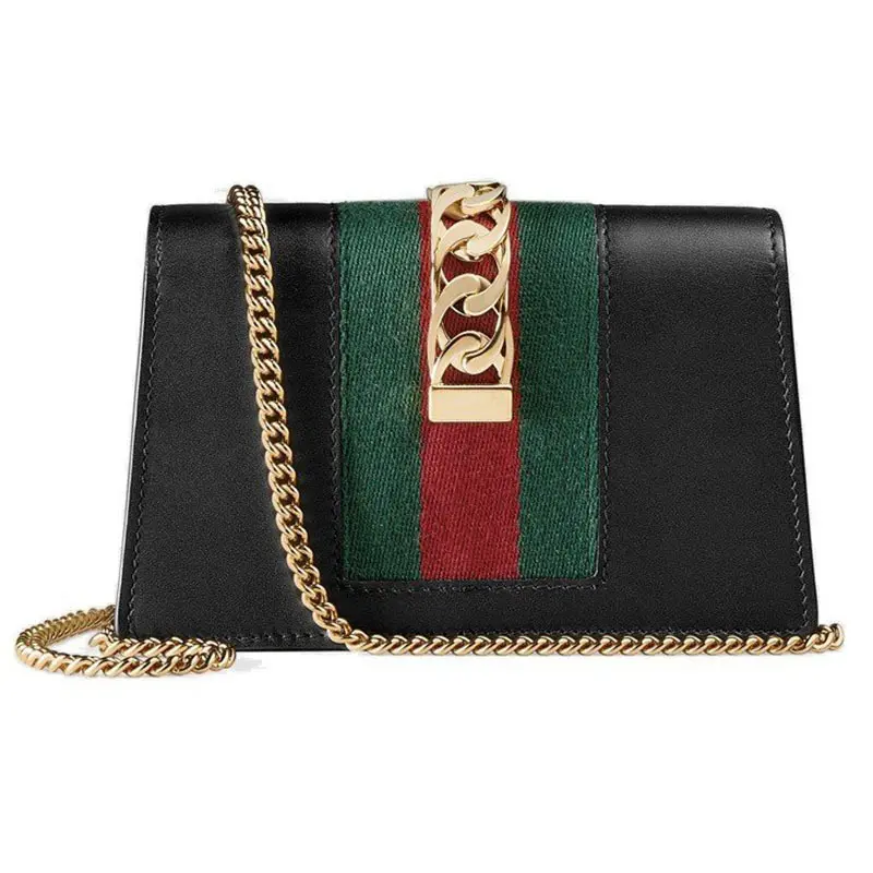 Túi Gucci Sylvie Leather Mini Chain Bag 494646 CWLSG 1060 - Ảnh 4