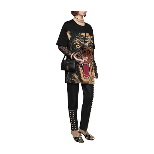 Túi Gucci Leather Ophidia Mini Bag Black 517350 DJ2DG 1060 - Ảnh 5