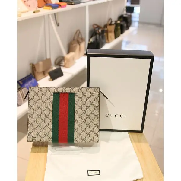 Túi Gucci GG Supreme Web Pouch 475316 KHN4N 9791 - Ảnh 3
