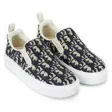 Giày Deep Blue Dior Oblique Embroidered Cotton Slip On KCK298OBE-S56B - Ảnh 4