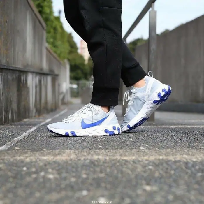 Giày Nike React Element 55 Pure Platinum Racer 'Blue' BQ6166-005 - Ảnh 5