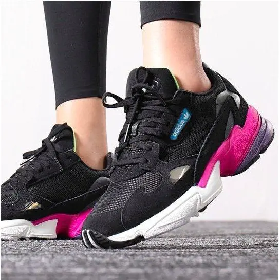 Giày Adidas Wmns Falcon 'Black Shock Pink' CG6219 - Ảnh 4