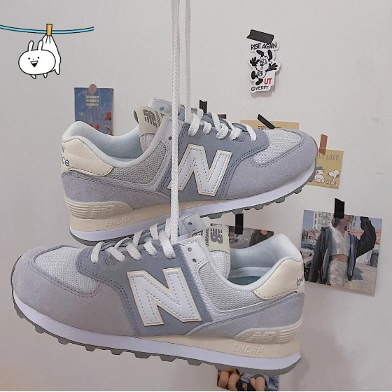 Giày New Balance Wmns 574 'Light Slate' WL574LBR - Ảnh 6