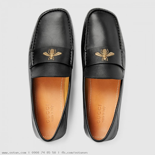 Giày Gucci Leather Driver Bee 473769-DTM20-1000 - Ảnh 5