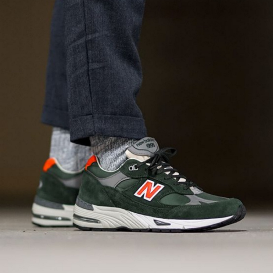 Giày New Balance 991 Made in England ‘Forest Green Orange’ M991TNF - Ảnh 3