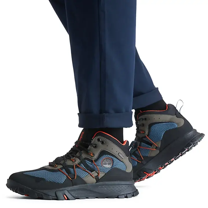 Giày Timberland Garrison Trail Mid Hiker for Men in Dark Blue A28DX477 - Ảnh 3