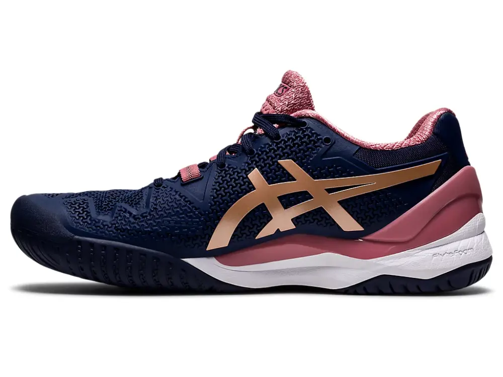 Giày Tennis Asics Wmns Gel Resolution 8 'Peacoat Rose Gold' 1042A072-404 - Ảnh 4