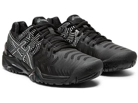 Giày Tennis Asics Wmns Gel Resolution 7 LE 'Black Silver' 1042A092-001 - Ảnh 4